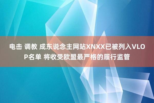 电击 调教 成东说念主网站XNXX已被列入VLOP名单 将收受欧盟最严格的履行监管